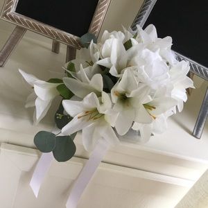 Cascade Lily Wedding Bouquet/ Boutonnière